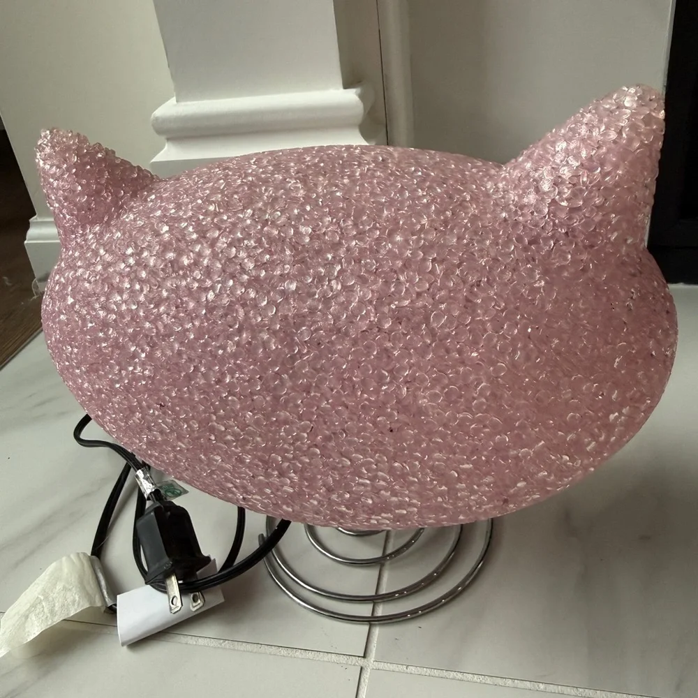 Bratz Petz Catz Lamp Melted Plastic Popcorn Bobblehead Pink Cat NEEDS BULB, READ - Picture 2 of 4